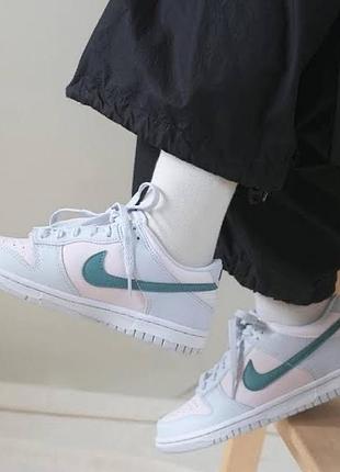 Nike dunk low gs  женские спортивные-повседневные кожаные кроссовки/кеды