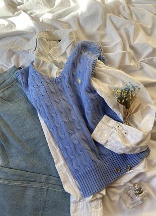Детская вязаная жилетка polo ralph lauren 7 лет