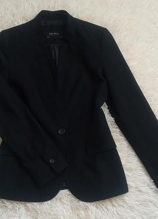 Жакет пиджак черный от zara xxs-xs
