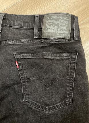 Джинси чоловічі чорні levi’s 511 розмір w38 l30