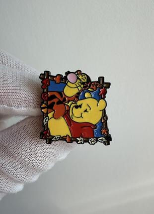 Пін значок металевий брошка вінні-пух, тигра та кролик — disney «вінні-пух» (winnie the pooh)