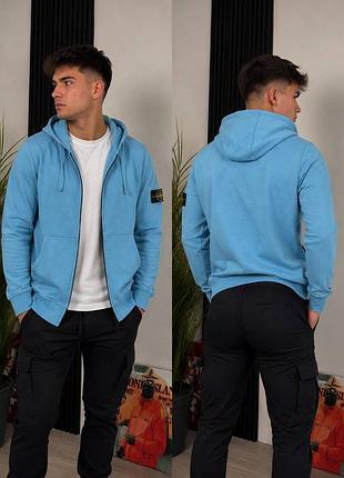 Зип-худи stone island джинсовый 3