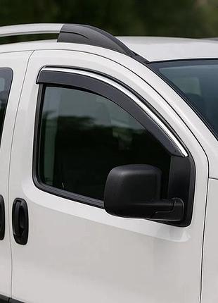 Вітровики з хромованим молдингом niken luxury (2 шт) для citroen nemo 2007-2017 рр
