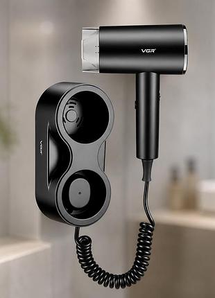 Фен vgr v 407 black / фен настенный 2 уровня обдува / фэн 1600 вт