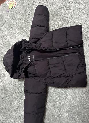 Куртка зара zara на зріст 110-116 чорна зимова