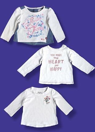 Комплект лонгслівів 6-12 міс 12-18 міс levi’s та gymboree