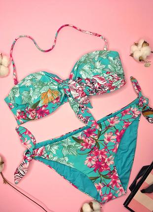 Квітковий купальник-бандо з бікіні miss bikini luxe 7sins victoria's secret