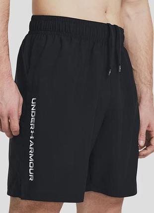 Мужские черные легкие спортивные шорты under armour woven shorts оригинал андер армор