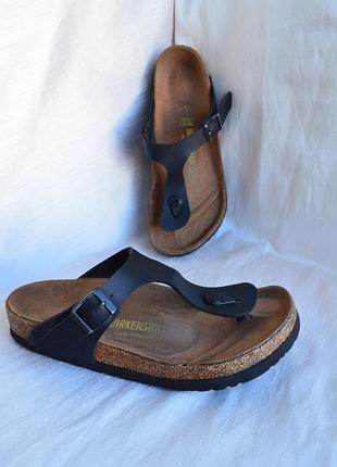 Черные вьетнамки birkenstock gizeh 38 размер стелька 24,5 см