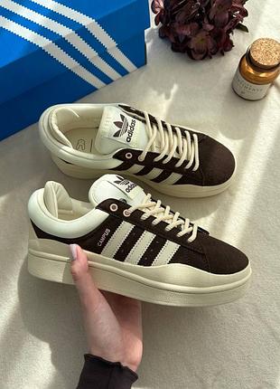 Жіночі кросівки adidas campus x bad banny brown