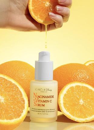 Сироватка для обличчя nani beauty vitamin c & niacinamide, 30 мл