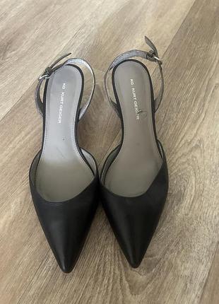 Черные женские туфли-слингбеки от бренда kg kurt geiger.