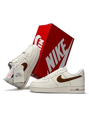 Nike air force 1 low w white brown