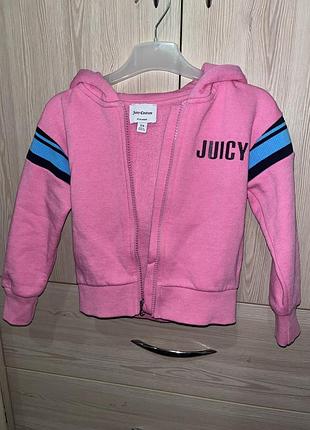 Кофта з капюшоном для дівчинки рожева 3-4 роки juicy couture