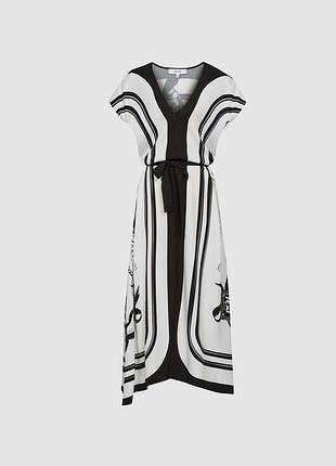 Елегантна сукня міді з принтом шарфа хайді , оригінал
