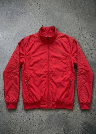 Ретро-куртка adidas track jacket. червона олімпійка adidas з лампасами. розмір м
