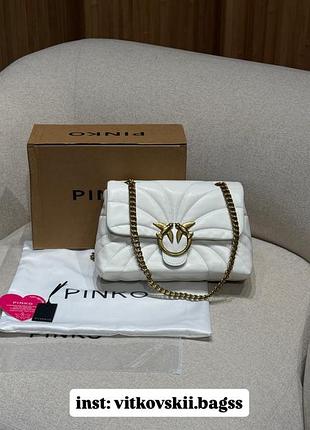 Сумочка big love bag puff butterfly quilt white/gold🤍