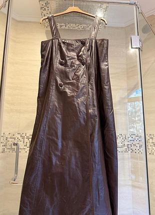 The coat сукня шкіра натуральна сарафан