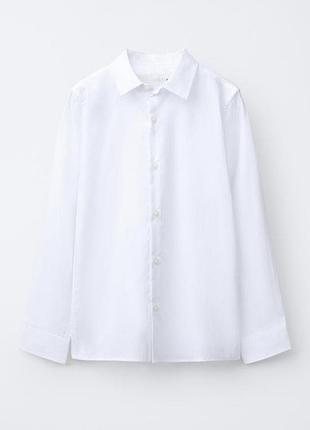 Рубашка рубашка белая классическая 134 см 164 см zara