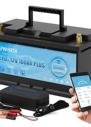 Акумулятор kepworth lifepo4 12v/100ah (1280w*h) bluetooth