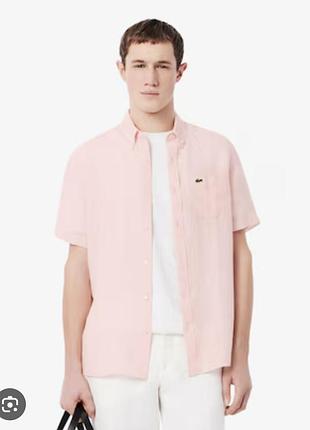 Теніска чоловіча рожева  lacoste