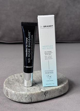 Гель-крем навколо очей проти набряків і темних кіл dr. brandt needles no more no more baggage eye de-puffing gel 15 г