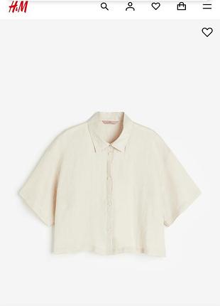 Рубашка для девочки h&amp;m лён 5