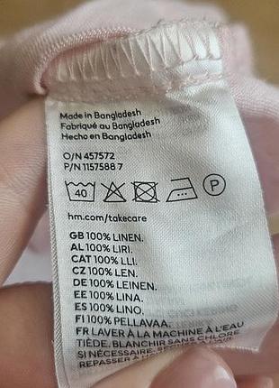 Рубашка для девочки h&amp;m лён 3