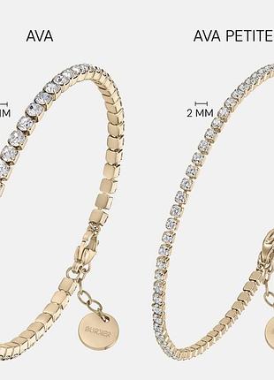 Браслет burker ava , petite gold white