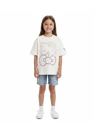 Футболка зі стразами hello kitty