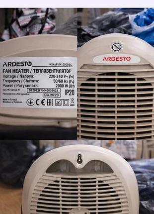 Тепловентилятор ardesto fh-2000bc 2000w у відмінному стані
