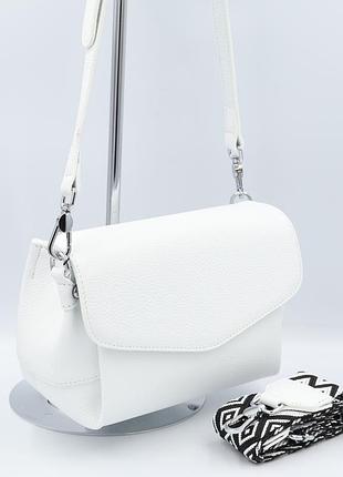 Сумка женская кожаная polina & eiterou c0741 white
