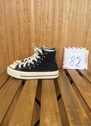 Кеди converse chuck taylor all star lift platform embroidered stars