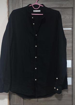 Сорочка на стійку котонова zara