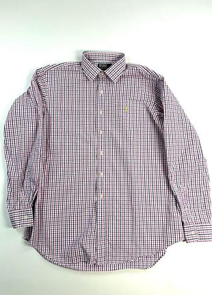 Чоловіча сорочка polo ralph lauren у клітинку, розмір xl