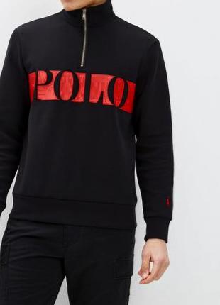 Мужская уникальная кофта свитер polo ralph lauren с большим лого оригинал