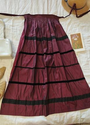 Винтажный австрийский фартук helga zechner tyrol (для дырдля/сухни dirndl) макси 90 см