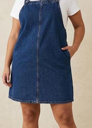 Стильный джинсовый сарафан размер: u9 16 / eur 44 (plus size / l–xl)