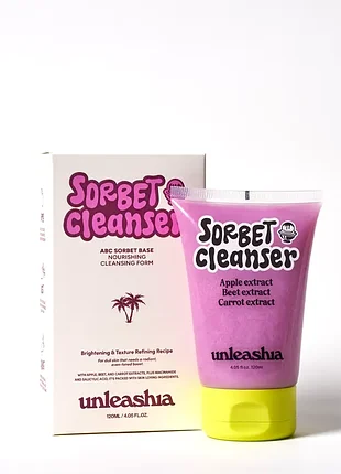 Очищающее средство для лица с текстурой скраба-сорбета, unleashia abc sorbet cleanser - 120ml