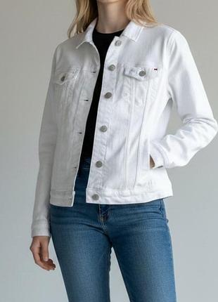 Куртка жіноча tommy hilfiger біла джинсова, розмір s