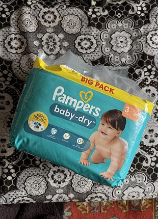 Подгузники памперсы pampers 3ка тройка 6-10 кг новые