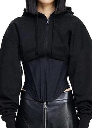 Кофта худі з корсетом mugler x h&m