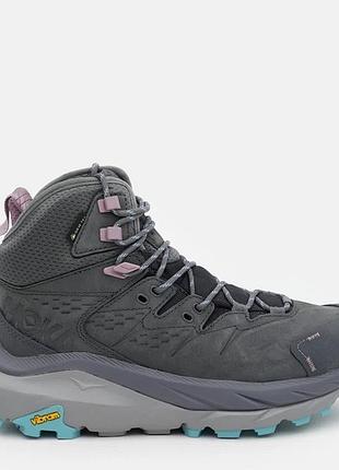 Жіночі трекінгові черевики hoka one one kaha 2 gtx у забарвленні castlerock / coastal shade.розмір:42(26,5см).матеріал: тканина
