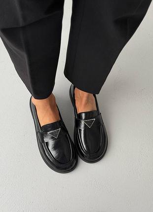 Женские лоферы туфли анатом barefoot черные натуральная кожа наплак 11057