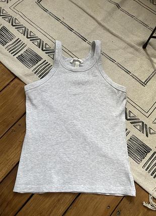 Базова сіра меланж майка топ h&m
