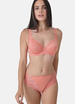 Суперовый фирменный мягкий кружевной бюстгальтер на косточках hunkemoller