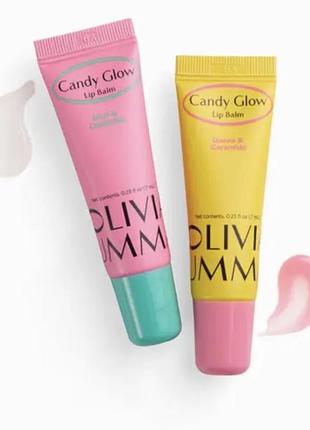 Набір бальзамів для губ olivia umma candy glow lip balm duo guava & mint, 2 × 7 мл