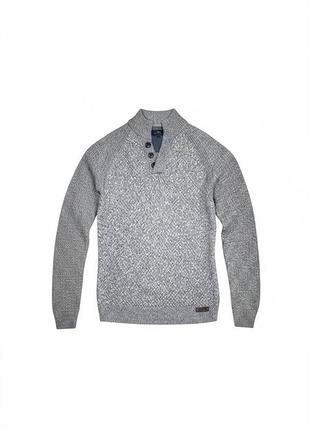 Чоловічий теплый джемпер з вовною easy truly premium goods / matalan (розмір l) / светер на ґудзиках