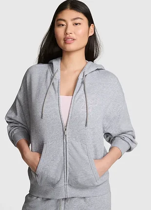 Худи женское флис victorias secret. цвет: vs medium leather grey holiday.