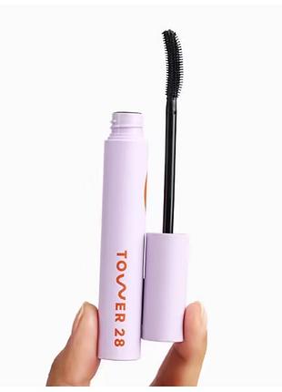 Туш для вій tower 28 makewaves lengthening + volumizing mascara jet, 8,5 мл